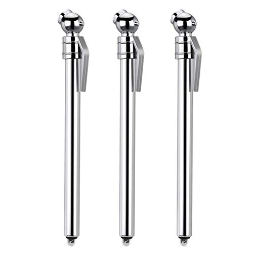 Bunggou 3pcs Metal Pencil Tire Pressure Gauge 5-50 PSI Universal for Car, Bike and Bicycle