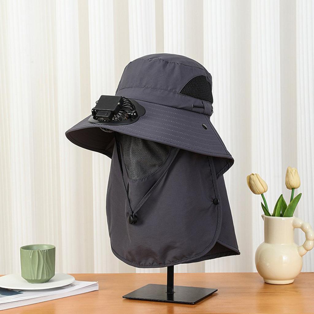 Summer Hat With Fan, USB Charging Cap, Male Adult Outdoor Sunshade Cap, Rural Work Eaves Cap