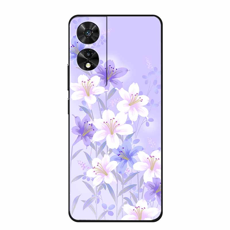 For TCL 505 Case Cartoon Pattern Black Silicone Luxury Phone Cases for TCL 505 Shockproof Soft Covers for TCL 505 TPU Funda Capa