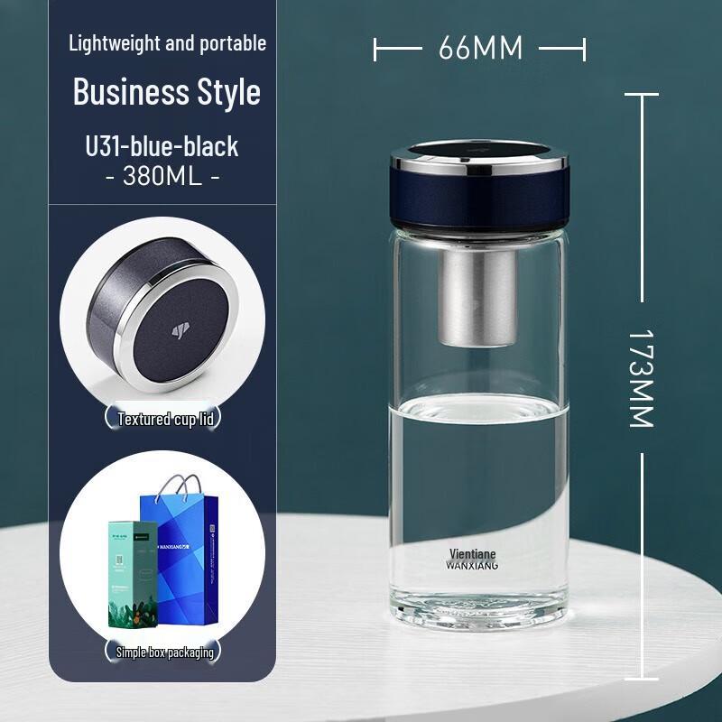 Portable Borosilicate Glass Tea Cup with Lid