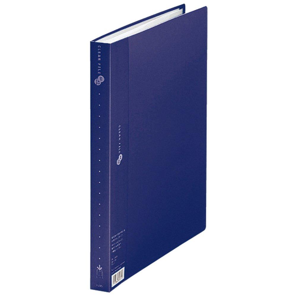 Plus Clear File Super Economy A4 Vertical 40 Pockets Navy 88-431