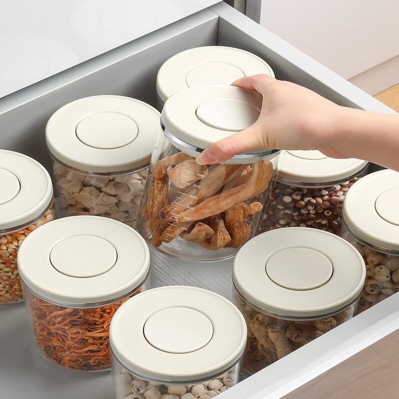 Airtight Press-Type Glass Storage Canister