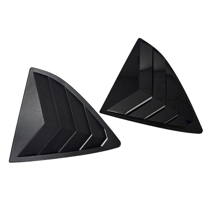 For Nissan Versa Sedan 2013-2018 Car Rear Louver Window Side Shutter Cover Trim Sticker Vent Scoop ABS Carbon Fiber Accessories
