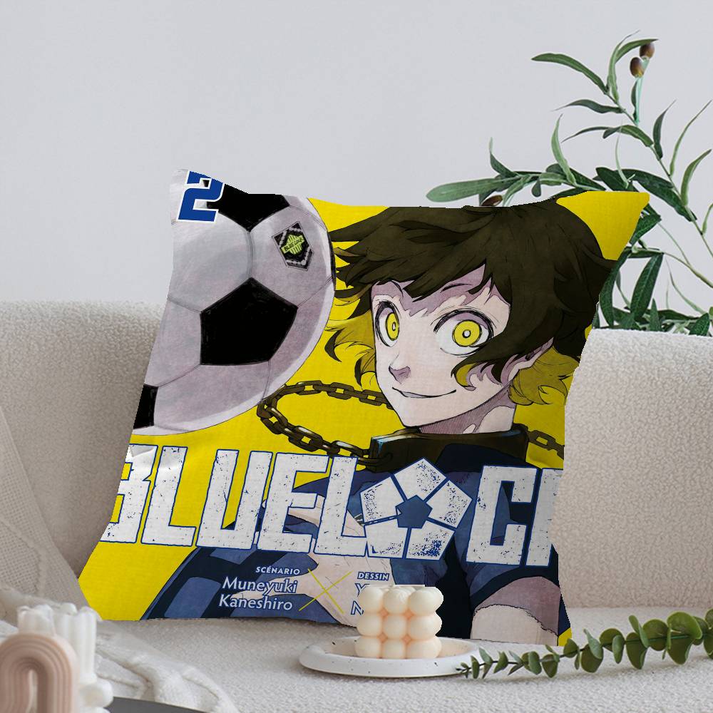 Japan Cartoon Blue Lock Cushion Cover Decorative Pillow Sofa Home Decor Case Pillow Cases