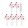 6x Artificial Valentine's Day Heart Picks Decoration for Office Party Home