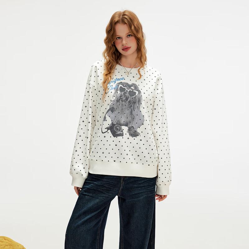 unifree Polka Dot Welpen Rundhals-Sweatshirt