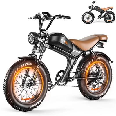 EMOKO C93-D 20" Fat E-Bike for Adults 2×1000W 48V23Ah, One-piece Seat & Full Suspension Electric Bicycle for Off-Road & Mountain Riders