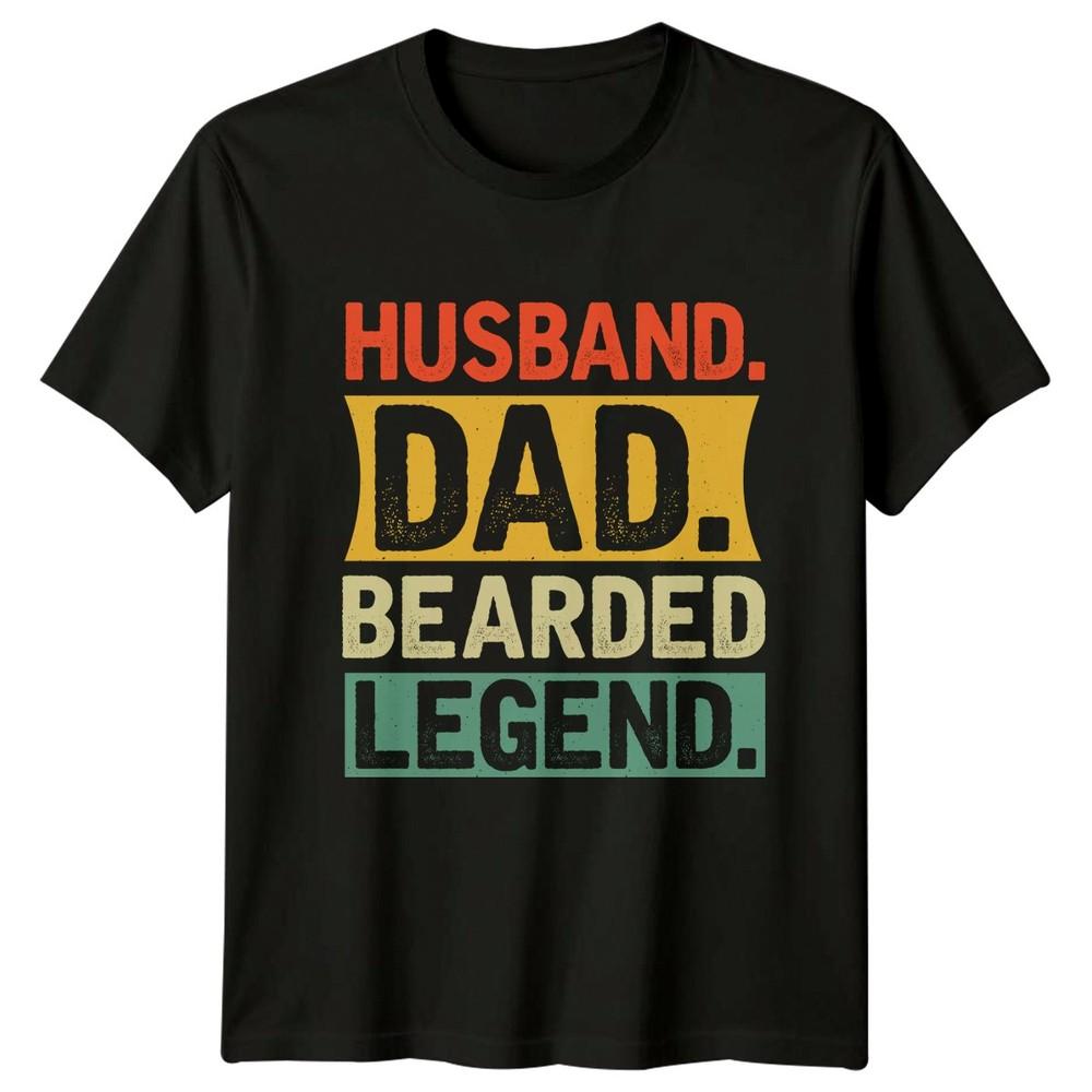 Husband Dad Bearded Legend Unisexs TShirt Bearded Father Fathers Day Gift For Him