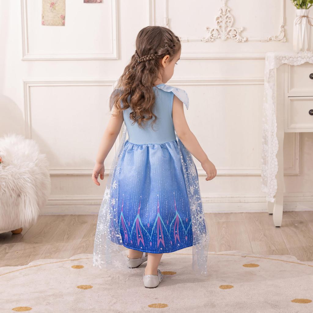 Dressy Daisy Princess Dress for Baby Sizes Perfect for Fancy and Parties Girls, Blue, 12-18 Months, Halloween, Birthdays,