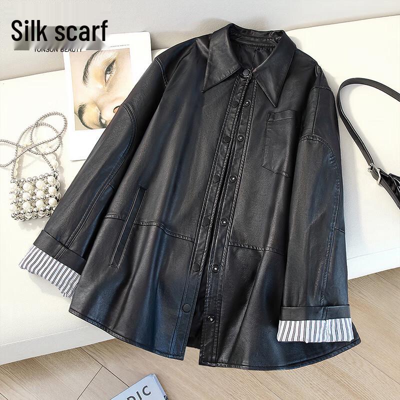 

Женская ретро куртка из ПУ с длинным рукавом Sibaishe M