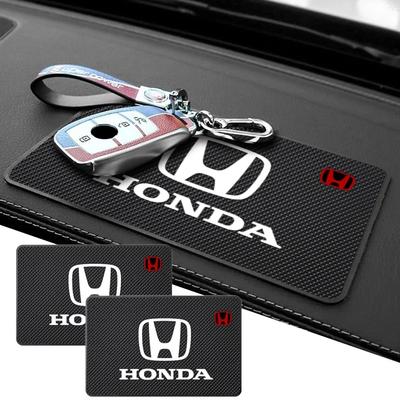 Car Silicone Non-Slip Mat Interior Console Emblem Badge Anti-Slip Pad For Accord Odyssey Civic CRV Inspire Envix City