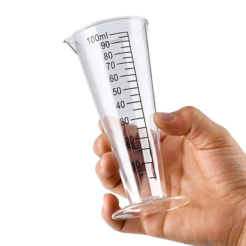 100 ml Akrylmålebeger av matkvalitet med skala - BPA-fritt, perfekt for kjøkken- og restaurantbruk