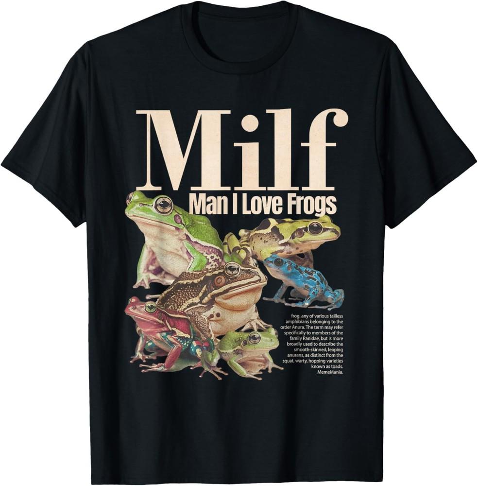 

MILF Мужчина Я Люблю Лягушек Футболка Взрослый Юмор Высказывание Мужская Женская Футболка унисекс Футболка L