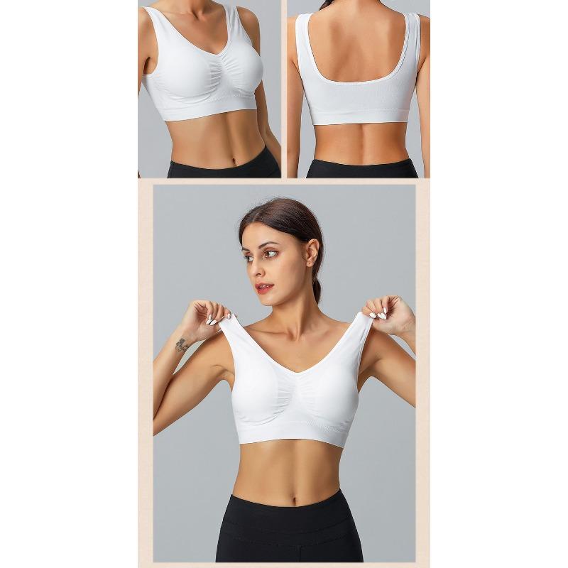 Plus Size Seamless Sports Yoga Bra For Women Comfortable Large Cup Camisole Sleep Bra