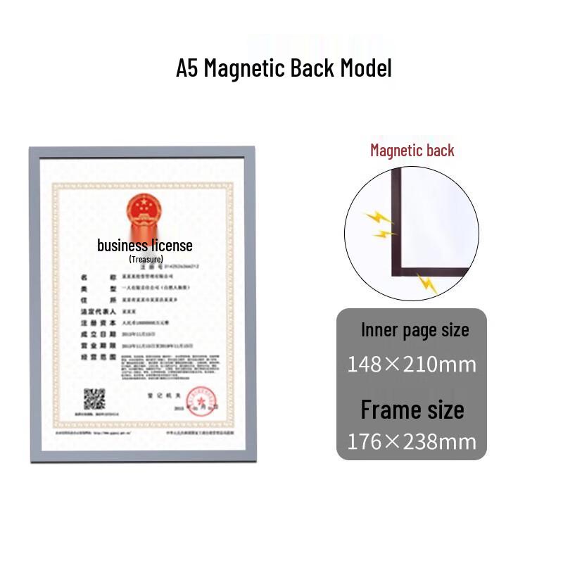A5 Magnetic Document Display Frame