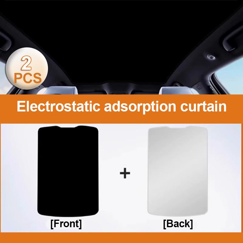 Car Roof Sunshade For Volkswagen Tiguan 5N MK1 2009~2016 2012 Electrostatic Adsorption Sunroof Sunshade Skylight Car Accessories Gray 2PCS