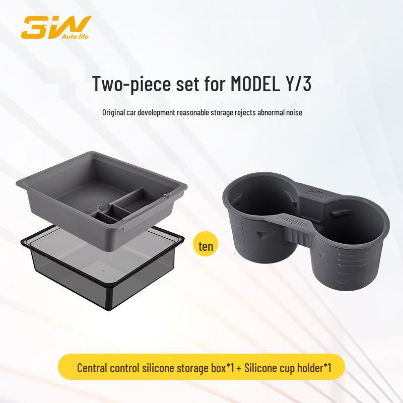 Tesla Model Y/3/S/X Center Console Silicone Cup Holder Coaster