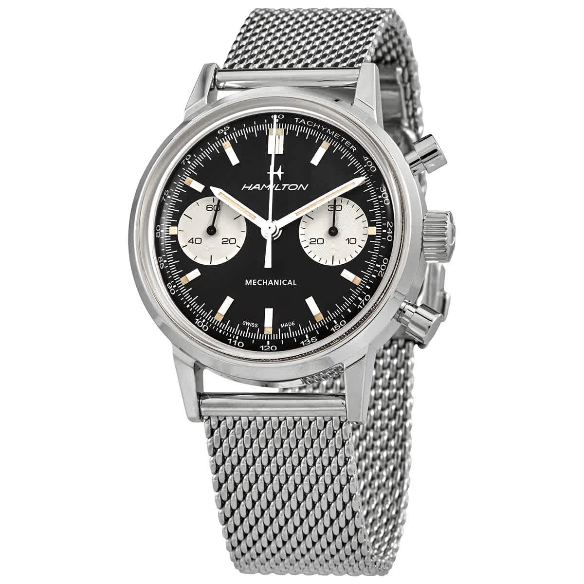 

HAMILTON Chronograph H 40mm Manual Winding Watch H38429130 [Hamilton] Intra-Matic Men s [Item] чорний