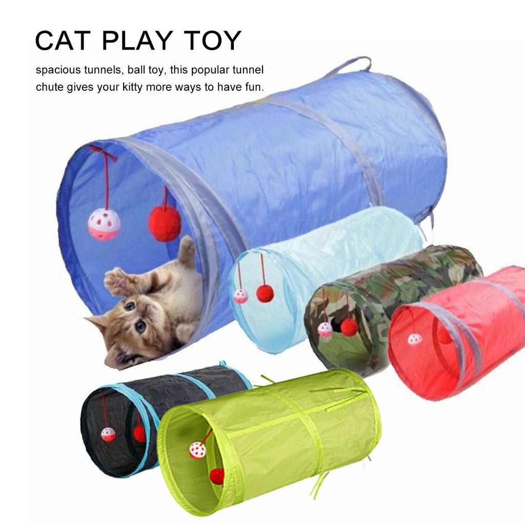 cat play tunnels