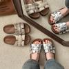 Popular flat bottom one-word drag women's summer wear 2025 new fashion skirt soft bottom high-end versatile sandals