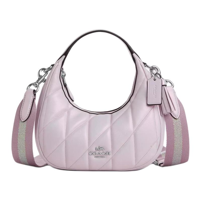

COACH CARMEN 20 Brand Logo Classic Leather Handbag Mini Women s Purple фіолетовий