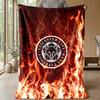 Leicester City Football Print Flannel Blanket, Soft Warm Lightweight Throw Blanket for Sofa Bed Camping