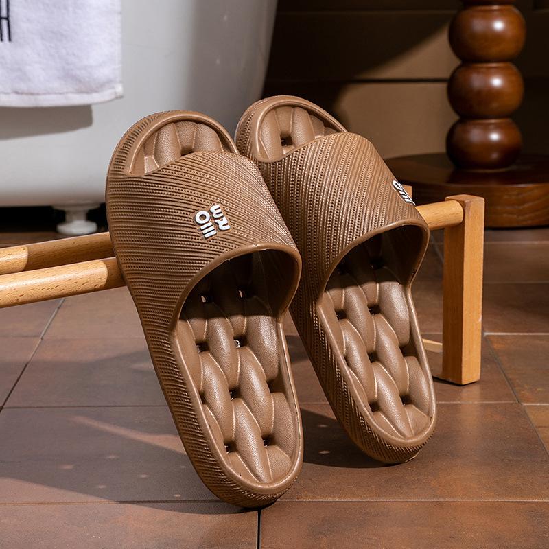 Summer water leakage cool slippers women quick drying non-slip bathroom bath home slippers men wear sandals outside
