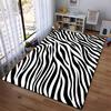 Modern Zebra Stripe Black and White Area Rug for Living Room Decor Suitable for use as an anti-slip for living room bedroom sofas