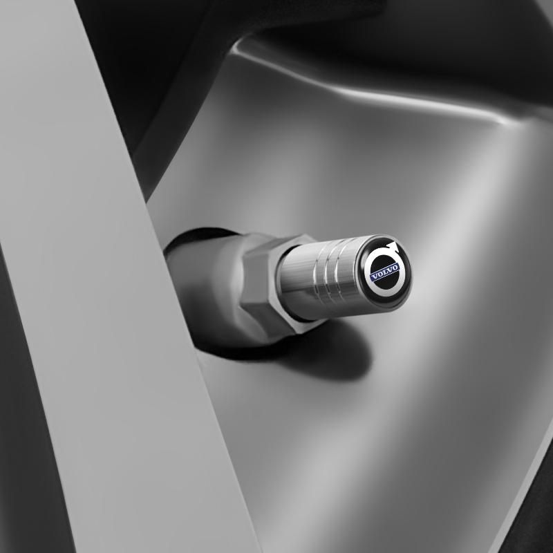 Car Wheel Tire Valve Caps Metal Stem Cover For Volvo Rdesign V90 XC40 V60 S60 V70 XC60 S90 Polestar XC90 V40 V50 AWD Accessory