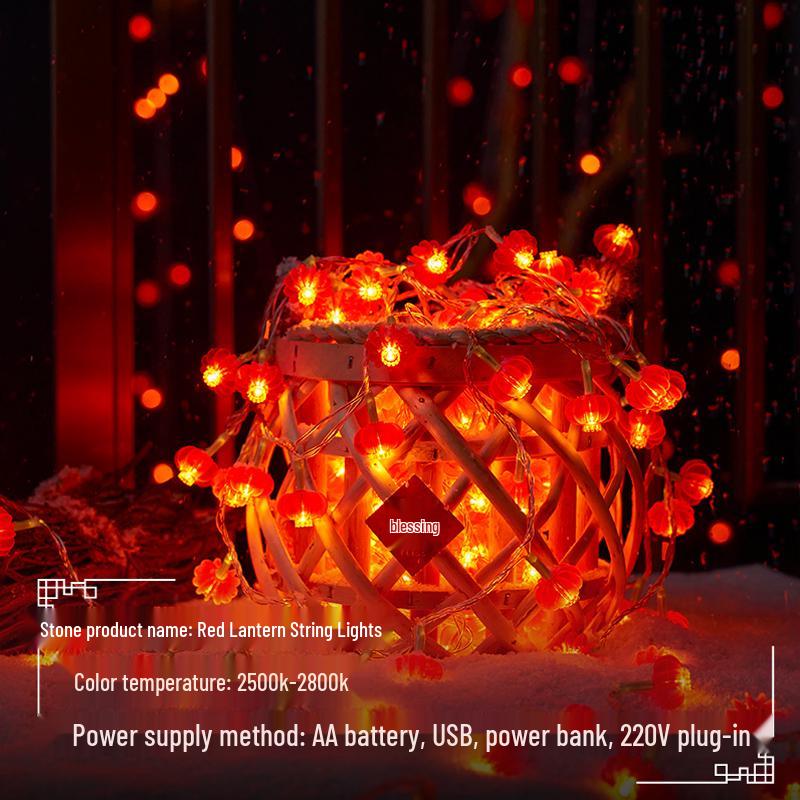 2024 New Year Waterproof Dragon Lantern String Lights - Flashing Festival Decor