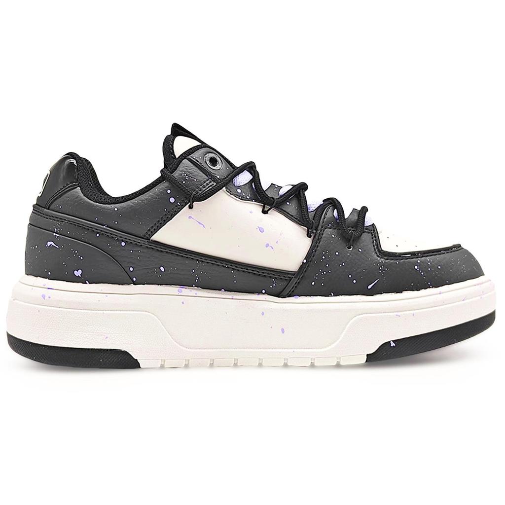 MLB Chunky Liner EIGHT% Unsleepy Abrasion Resistant Low top Skateboard Shoes Unisex Black Purple 3ASXCA12N-50WHS(Team131-2)