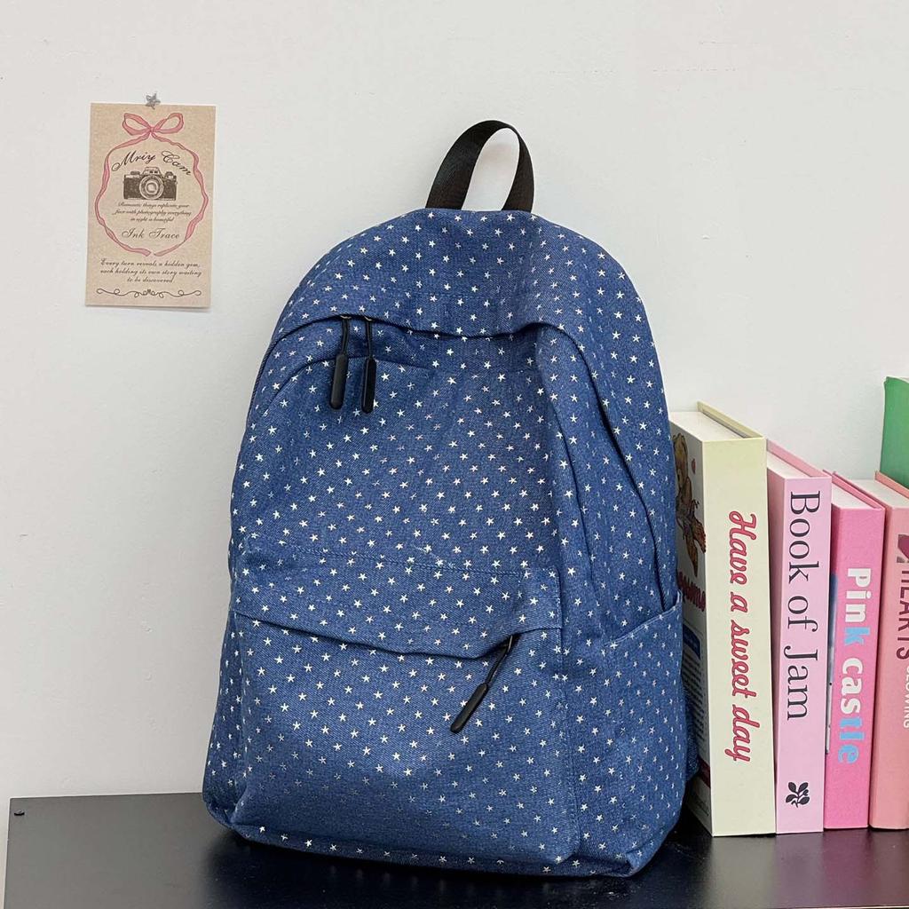 Schoolbag new Japanese simple polka dots ins schoolbag women's simple large-capacity backpack female primary school students class