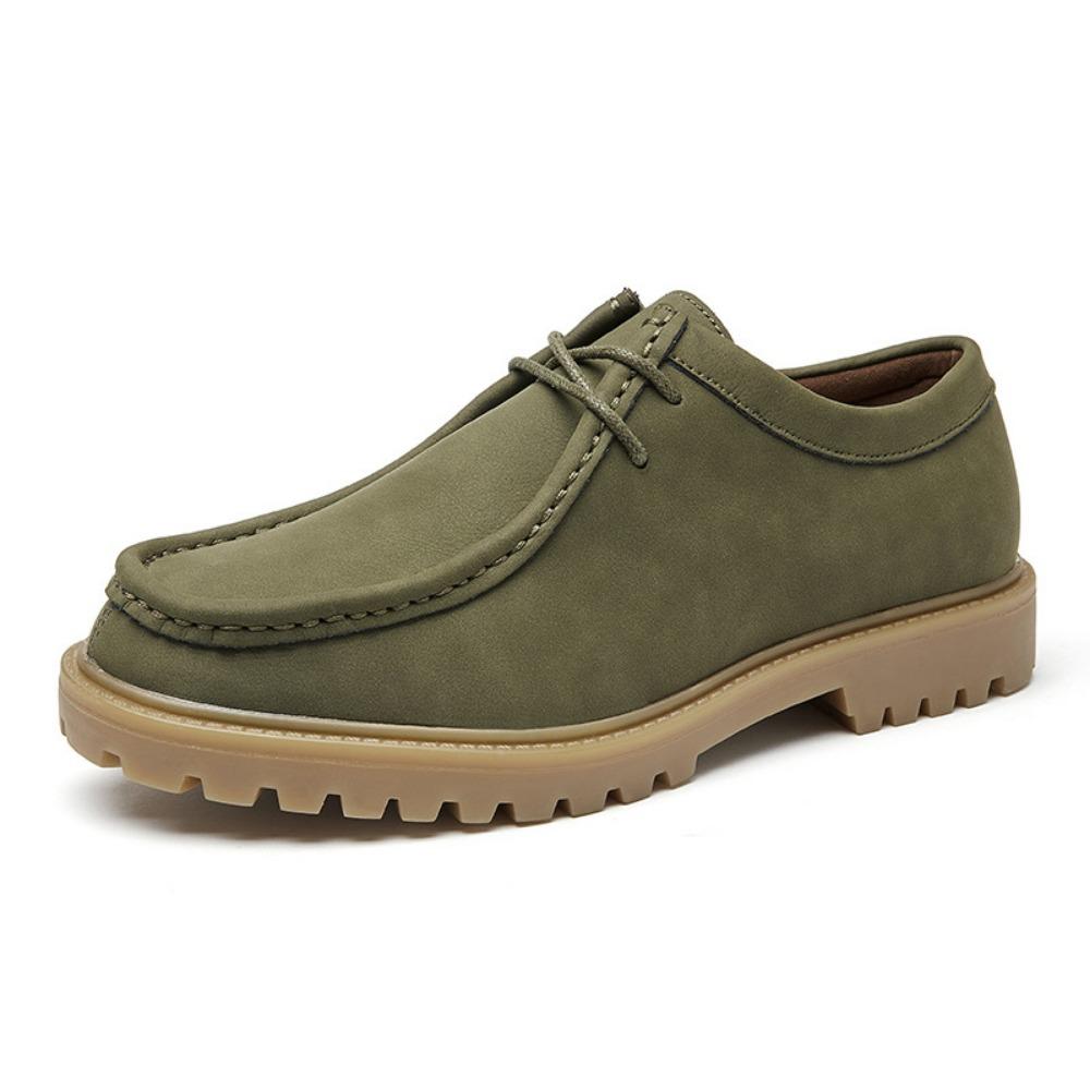 Mens Shoes Vintage Work Boots Leather Casual Shoes Lace Up for Outdoor Hiking