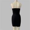 New Heavy Industry Party Dinner Bandage Dress Rhinestone Personality Bandeau Dress Sexy Tight Women's Cross
