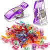10/50/100/200PCS Random Color Sewing Clips Clips Craft Crocheting Knitting Safety Clips Assorted Color Binding Clips Paper