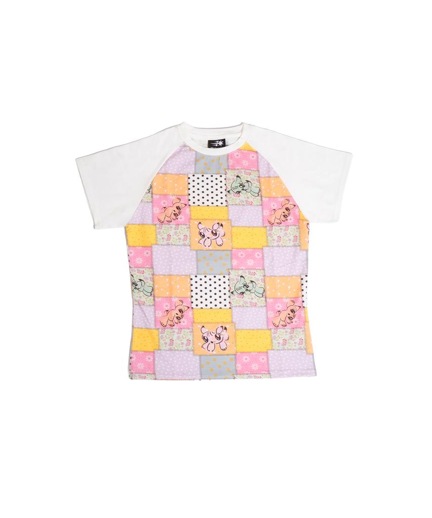 NICEGHOSTCLUB Patchwork Quilted Printed Mini Tee_White(Ng2Gmut545A)