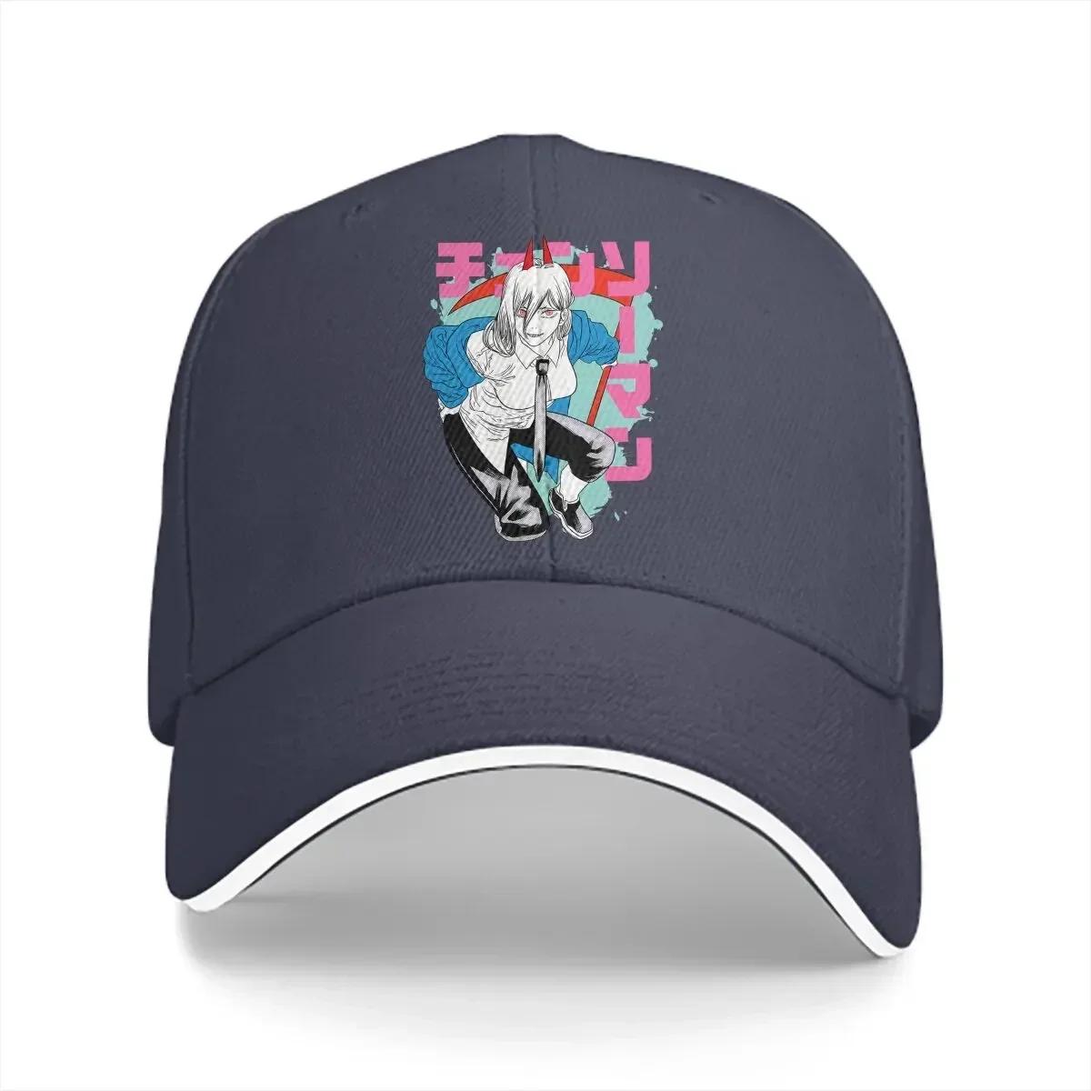 

Summer Cap Sun Visor Power Essential Hip Hop Chainsaw Makima Unisex Cartoon Peaked Hats One Size