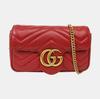 [Pre-Owned] GG Marmont Vintage Metal Logo Quilted Leather Mini Shoulder Bag - Very Good #1SH2D09