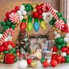 Christmas Balloons Garland Arch Set 173PCS Latex and Aluminium Film Balloons for Birthday New Year Christmas Party Decorations