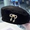 Soft and Comfortable Hat Princesses Beret Hat Bows Pattern Hat Luxurious Women Hat for Outdoor Enthusiast and Vacationer