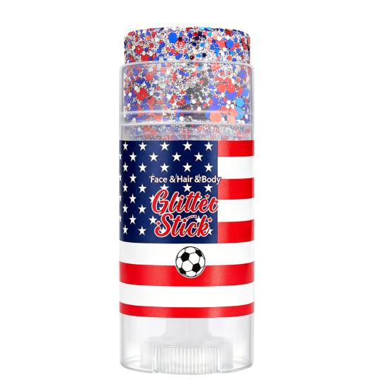 16G Hair Face Body Glitter Stick for Independence Day, Fourth of July Patriotic Red White Blue Glitter Stick, Makeup Accessory