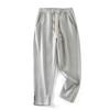 Men's Winter Fleece-Lined Thickened Straight-Leg Sweatpants with Zipper Cuffs, Export Quality Knitted Casual Pants