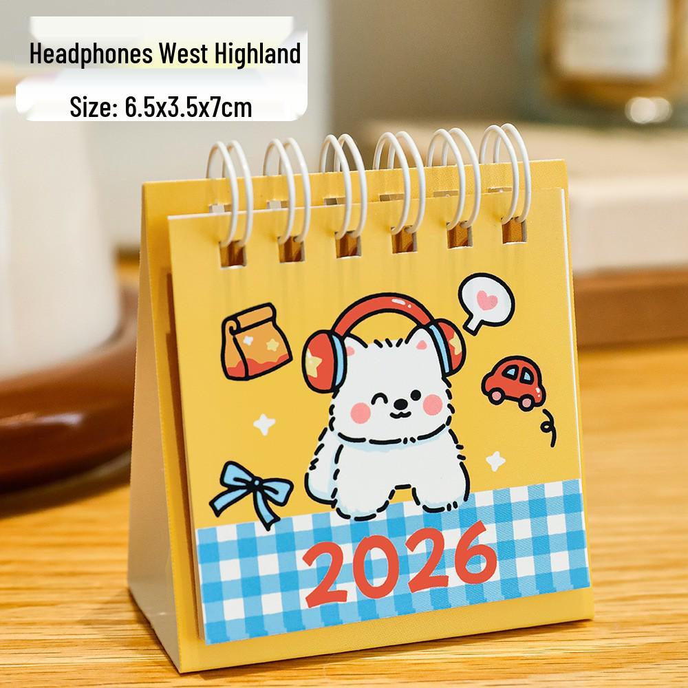 2026 Inspirational Words Mini Desk Planner Calendar - Creative Portable Desktop Ornament