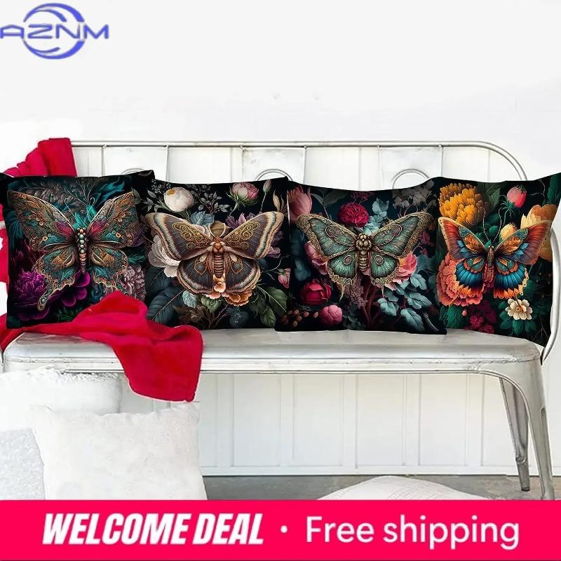 Butterfly Decorative Pillowcase Throw Pillowcase Abstract Pillowcase Modern Square Couch Home Decor Cushion Cover 45X45 Cm