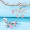 Orstarry S925 Silver Charm Headphones Musical Daily Essentials Pendants For Bracelet DIY Jewelry Making Women Gift