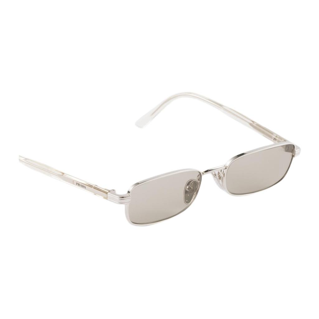 Prada Original Design Square Sunglasses Men Sunglasses Silver SPRB54E1BCC054