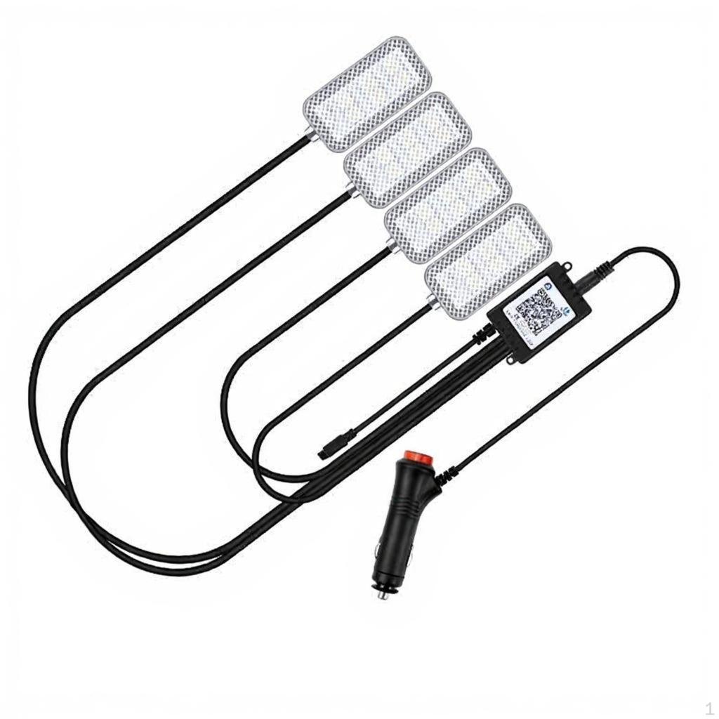Car Interior Mood Lights, port Music Sync, Multicolor Decoration Remote+Voice USB