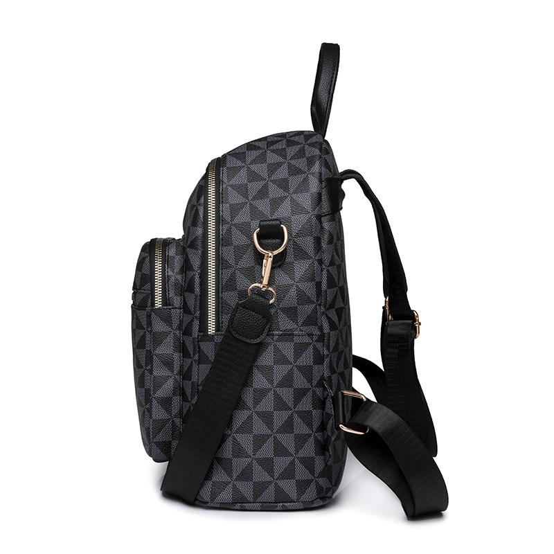 Damen Lederrucksack Bedruckter Moderucksack Weiblicher Reiserucksack