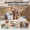 Wireless Stainless Steel Cat Water Fountain 3L Large Capacity Cat Water Dispenser Indoor Motion Sensor Dog Drinking Feeder