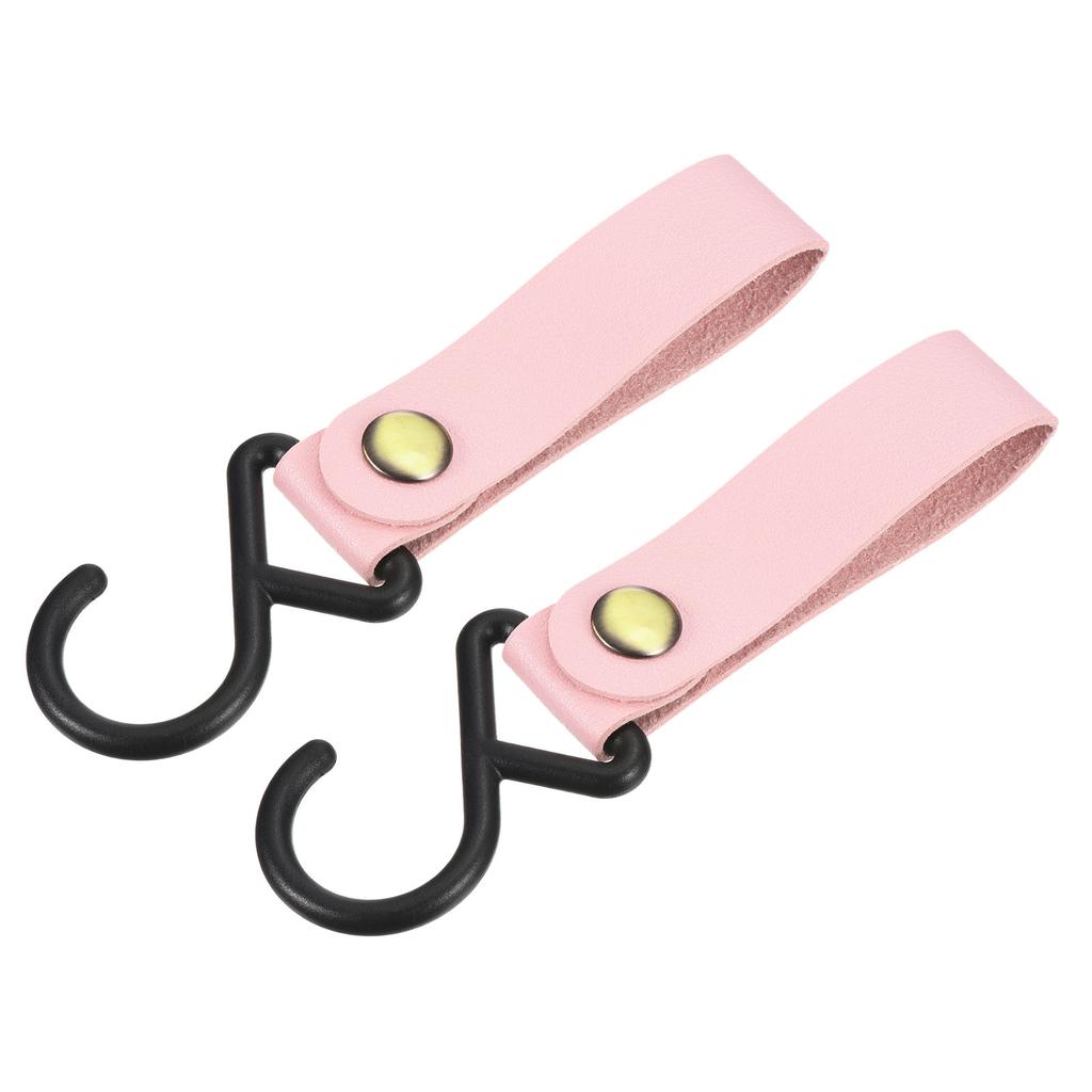 1/2/4pcs Outdoor Camping Triangle S-shaped Hook PU Leather Hook Wind Rope Keychain S Hook Tent PU Clothesline Hook Camping Hook